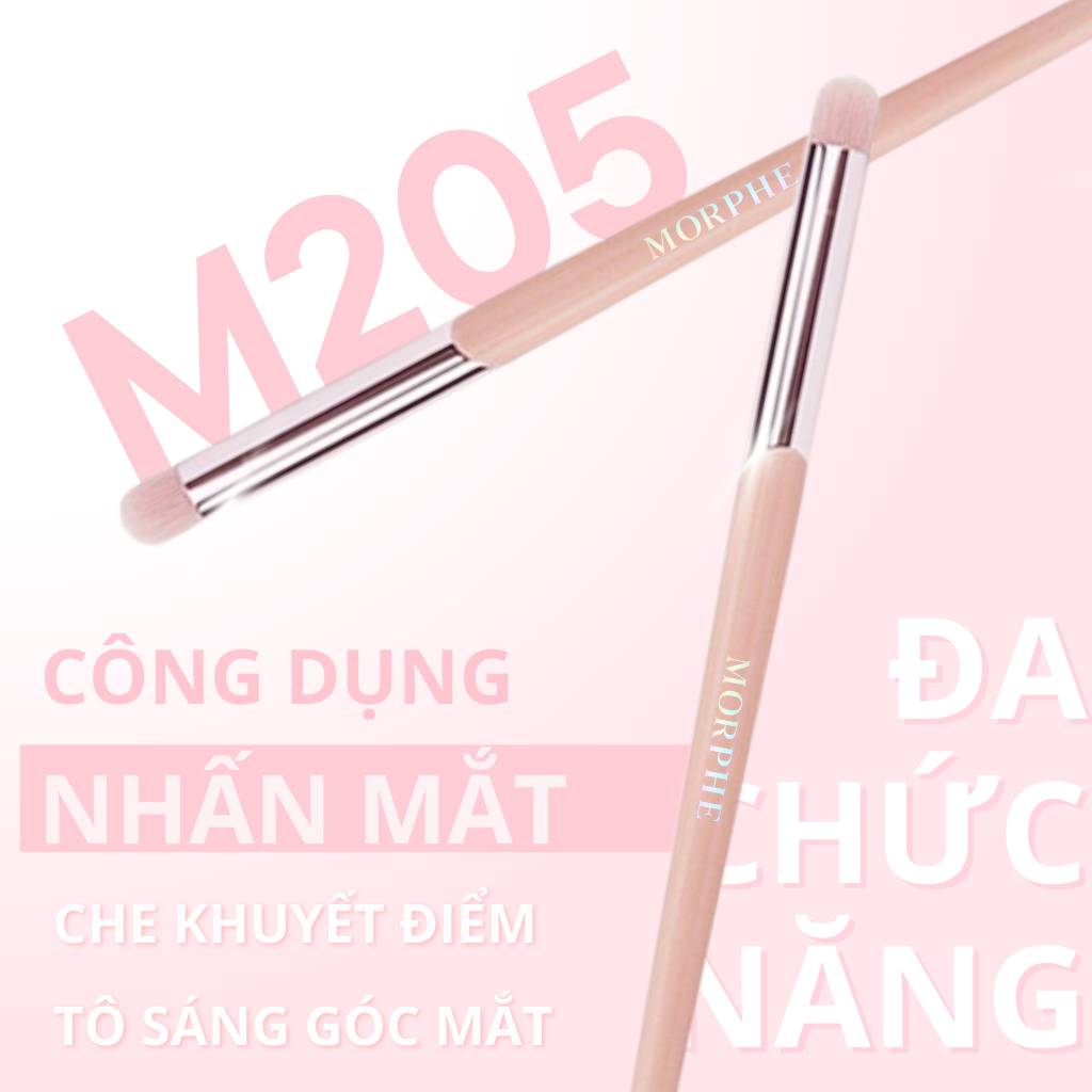 Cọ Nhấn Mắt Đầu Tròn /Cọ Nhỏ Blend Son Môi /Nhấn Nhũ /Che Khuyết Điểm Eye Shadow MORPHE M205 | BigBuy360 - bigbuy360.vn