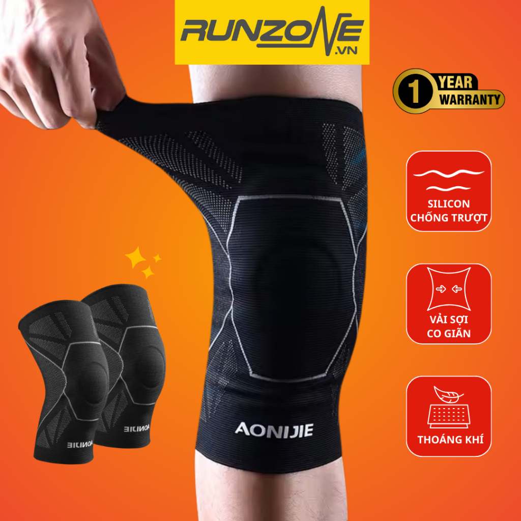 Bó Gối Chạy Bộ Aonijie E4108 – Băng Gối Đàn Hồi Bảo Vệ Khớp Gối Cho Runner 10K–42K | Pickleball, Gym