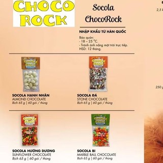 Socola Choco Rock 65g Hàn Quốc – Socola sỏi nhiều màu, ngọt nhẹ, giòn vui miệng