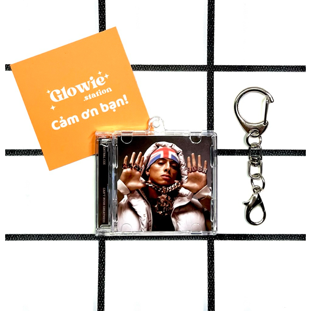 Móc khóa Mini CD Album CAN'T RUSH GREATNESS - Central Cee có NFC quét link nhạc