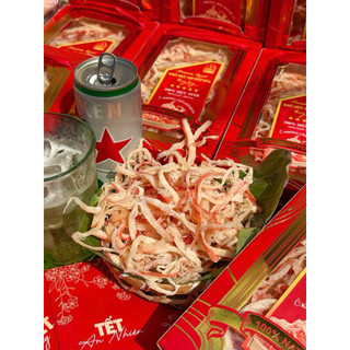 Mực sợi hấp nước dừa hộp 250gr