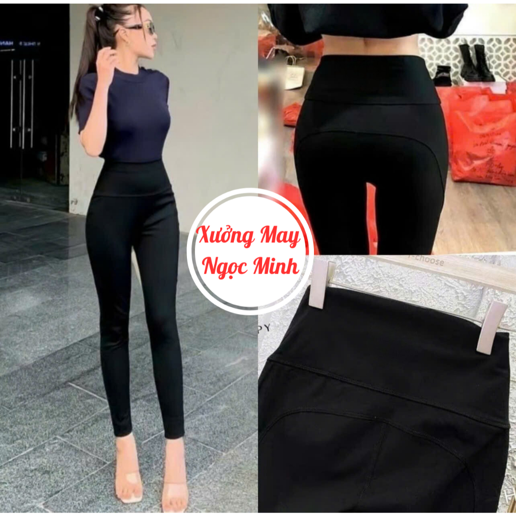 ( Hàng Loại 1) Quần legging cạp cao tôn dáng, nâng v3 Chất Umi Hàn Cạp Cao Hách Dáng Ôm Body Pants N
