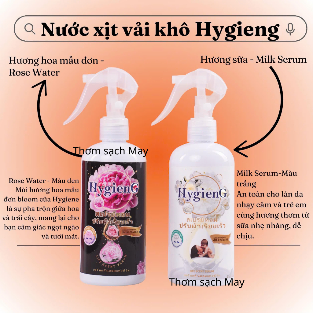 Xịt Thơm Quần áo Thái Lan hygien 300, làm mềm vải, xịt thơm Hygien #xịtthom #xịtquầnáo #hygien #xịtkhô #chaixịtthơm