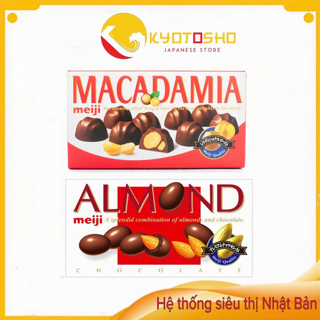 Socola bọc hạnh nhân Almond MEIJI & Socola Hạt Maca MEIJI Macadamia Chocolate nội địa nhật