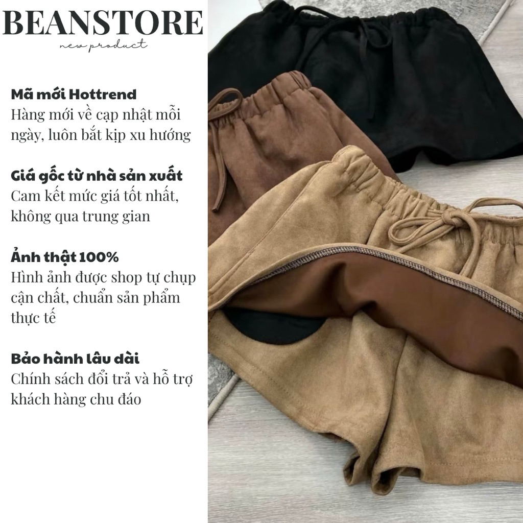 Chân Váy Nữ Chữ A chất liệu Da Lộn cạp chun dáng xoè Có quần bảo hộ CV2212 Chân váy Nữ Mini Skirts phong cách Hàn Quốc | BigBuy360 - bigbuy360.vn