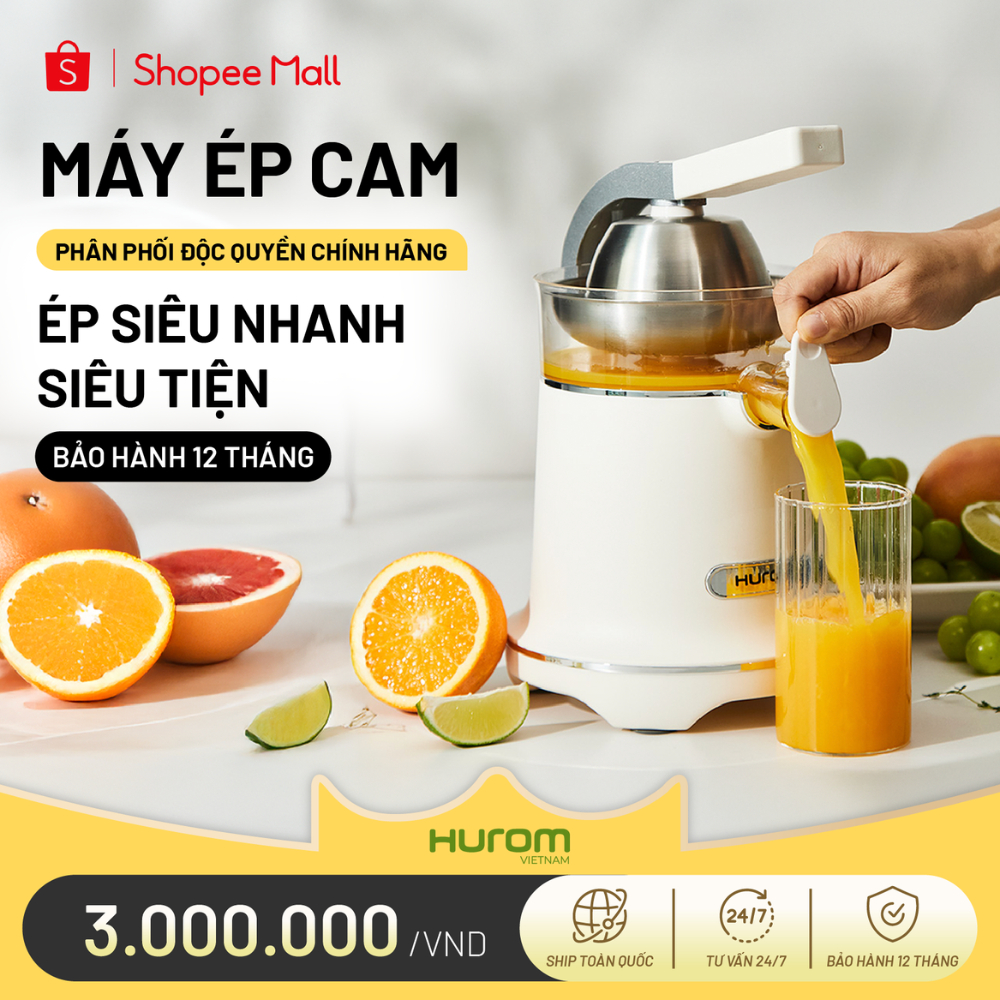 Máy ép cam Hurom CJ-B03 - Bảo hành chính hãng 12 tháng - Phân phối độc quyền tại Việt Nam