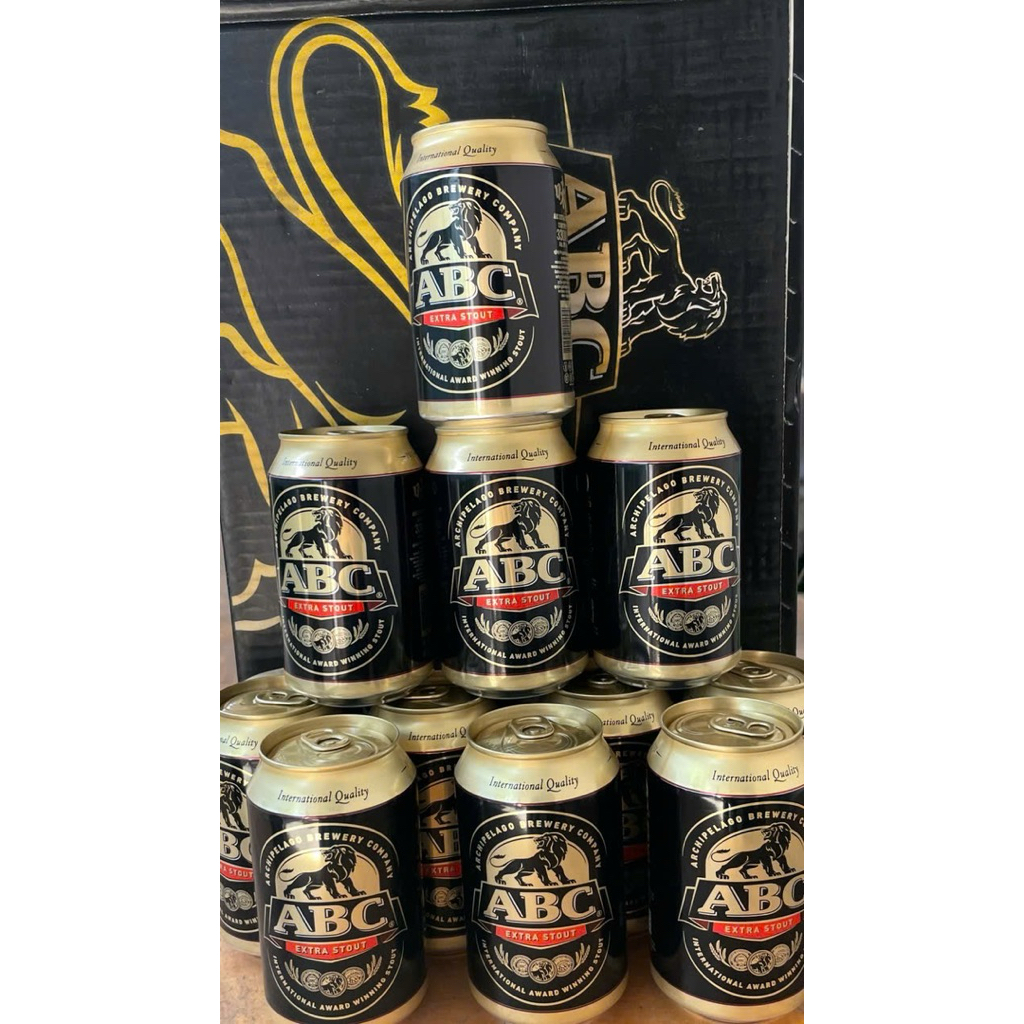 Bia đen ABC, nồng độ cồn 8%,  thùng 24 lon