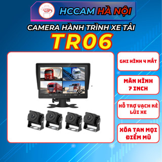  Camera hành trình XE TẢI 4 mắt HCCAM TR06 Màn 7inch 4 mắt Camera Ghi hình 4K có Cam Lùi Có Hồng Ngoại,Tiếng Việt 