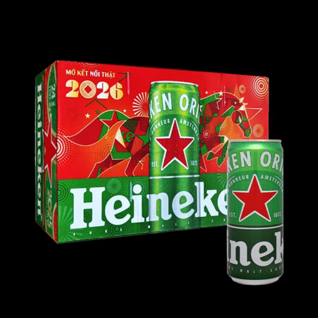 Thùng] Bia Heineken Lon Cao 330ml x 24 Lon