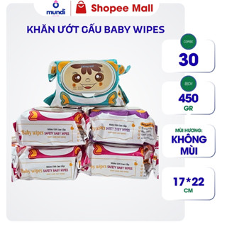 Thùng 10 , 20 & 30 Gói Khăn Ướt Gấu Baby Wipes , Vải Bi Dày , Kích Thước Lớn , KHĂN ƯỚT GẤU 450G.