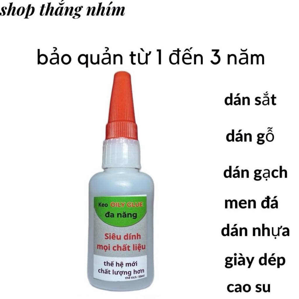 Keo OILY GLUE 1 Lọ Lớn  Đa Năng Gấp 50 Lần Keo 502