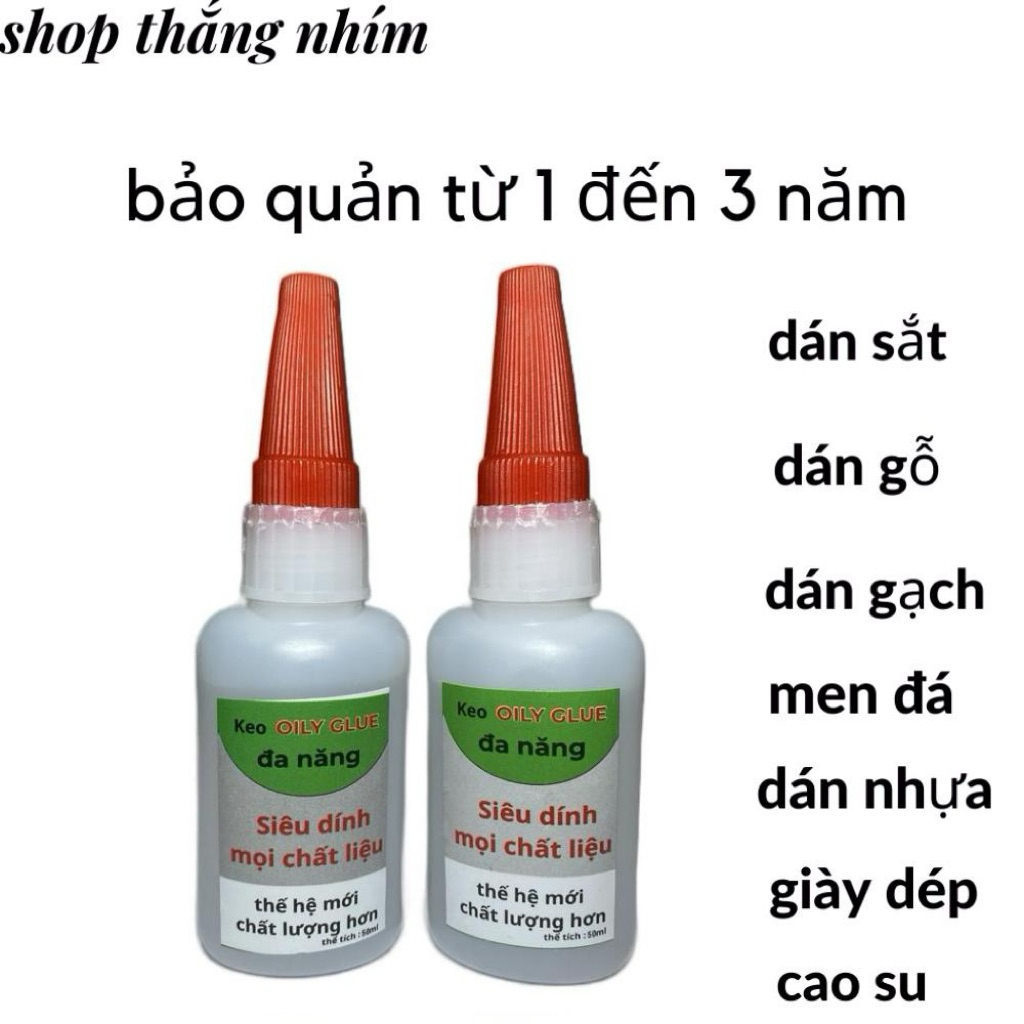 KEO OILY GLUE 2 lọ lớn đa năng gấp 50 lần keo 502