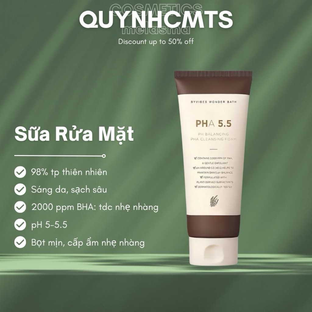 Sữa Rửa Mặt Byvibes Wonder Bath PHA 5.5 150ml