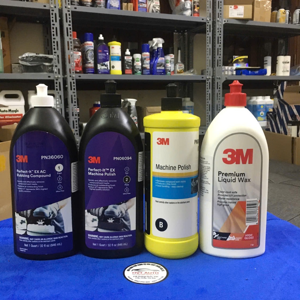 (Giá Đã Gồm VAT) Xi Đánh Bóng 3M Gồm Nhiều Bước