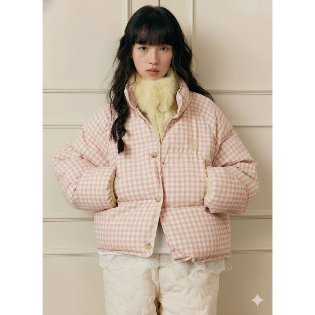 𝙆𝙞𝙢 𝘼𝙣𝙝 𝘽𝙪̀𝙞// Áo Phao Nữ 1 Mặt Bông Nhồi Caro 2 Lớp Dày Dặn Ấm Áp Mùa Mùa Đông 2026 | BigBuy360 - bigbuy360.vn