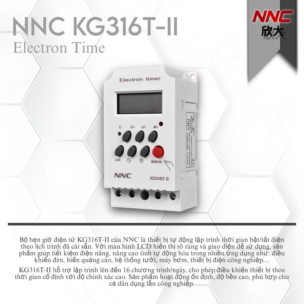 Công Tắc Hẹn Giờ Thông Minh KG316-II,Công Tắc Hẹn Giờ Điện Tử KG316-II NNC