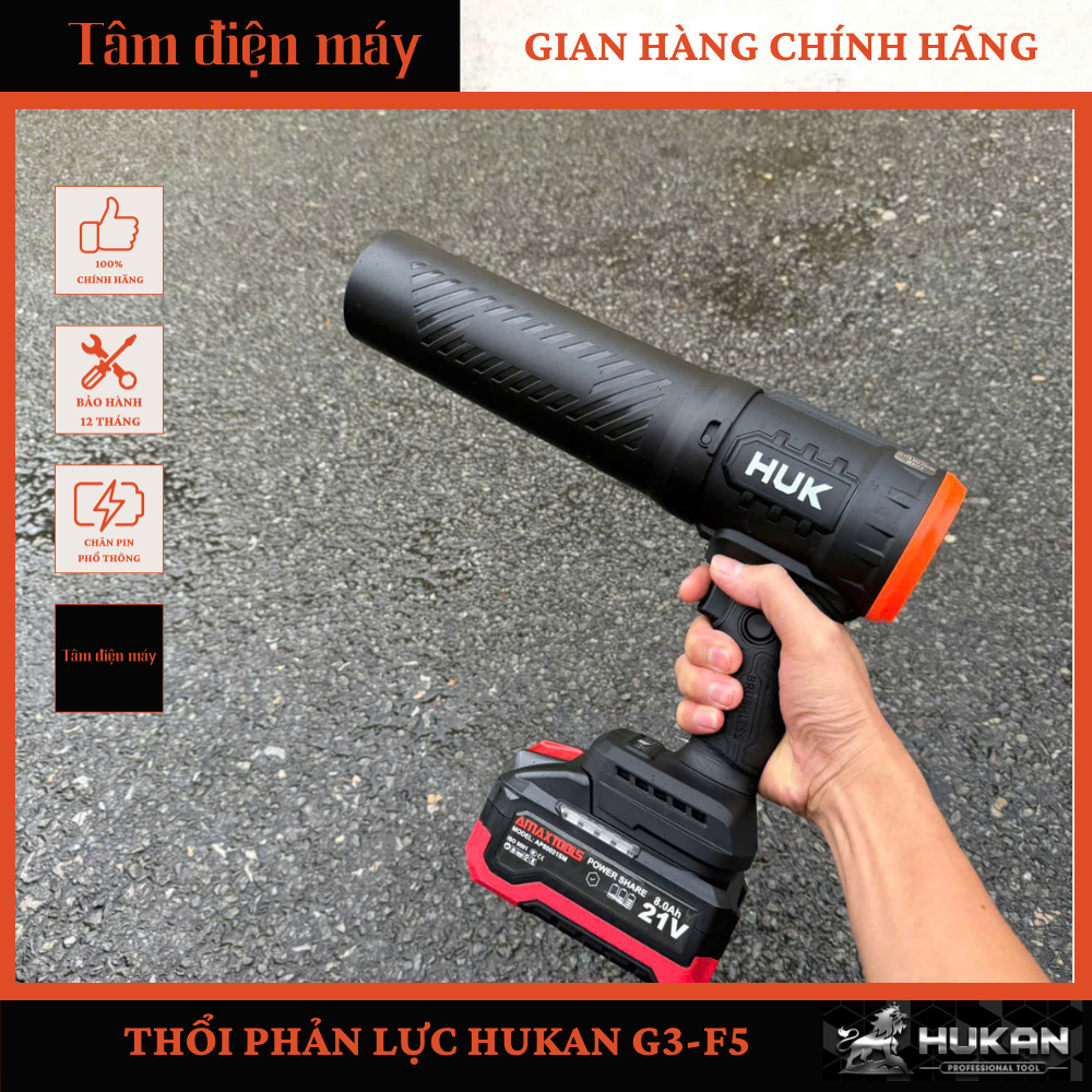 [CHÍNH HÃNG]  Thổi Phản Lực Pin HUKAN (GEN 3) G3-F5