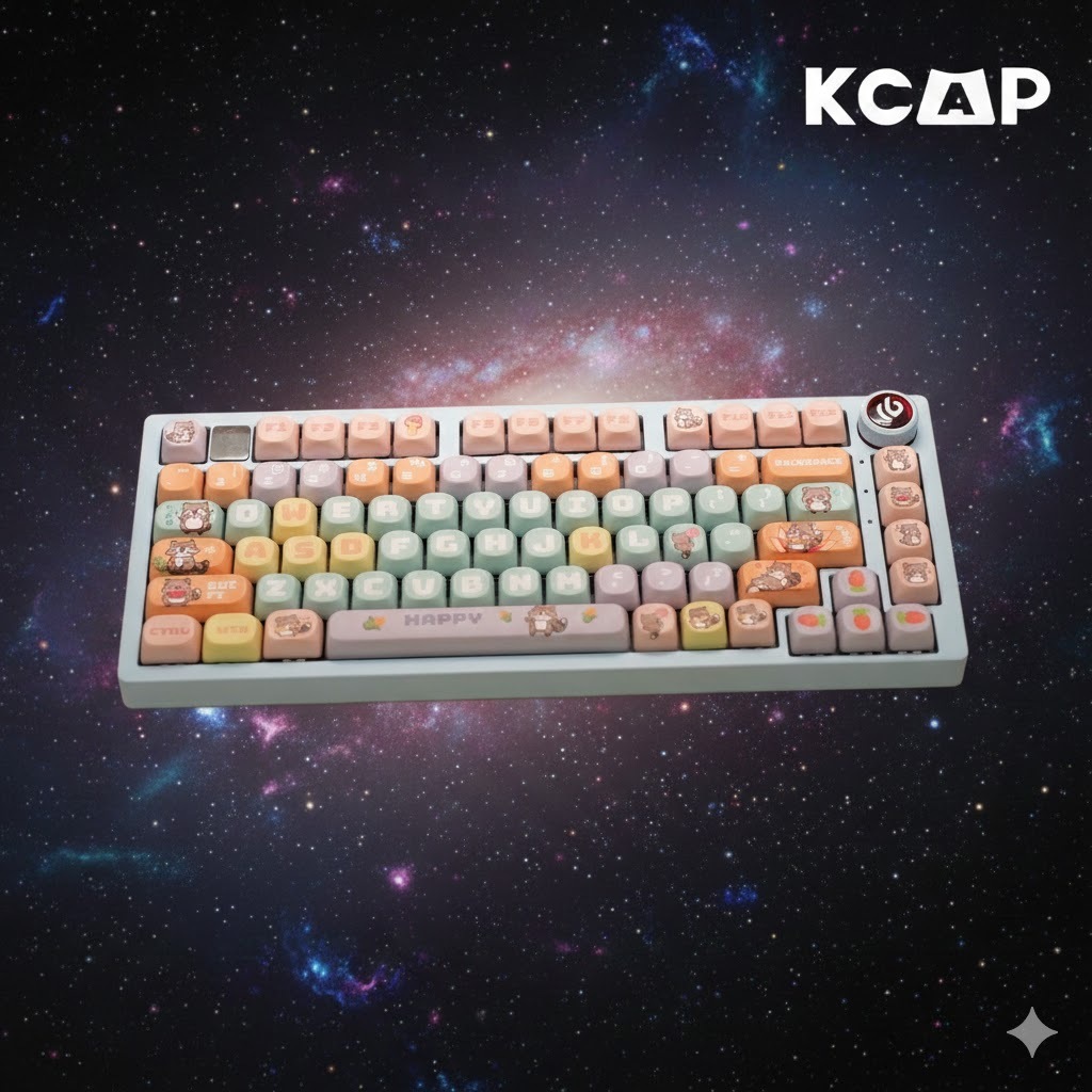 Keycap Hamster Pastel Dễ Thương PBT 130 Phím | KCRAFT - World of keycaps