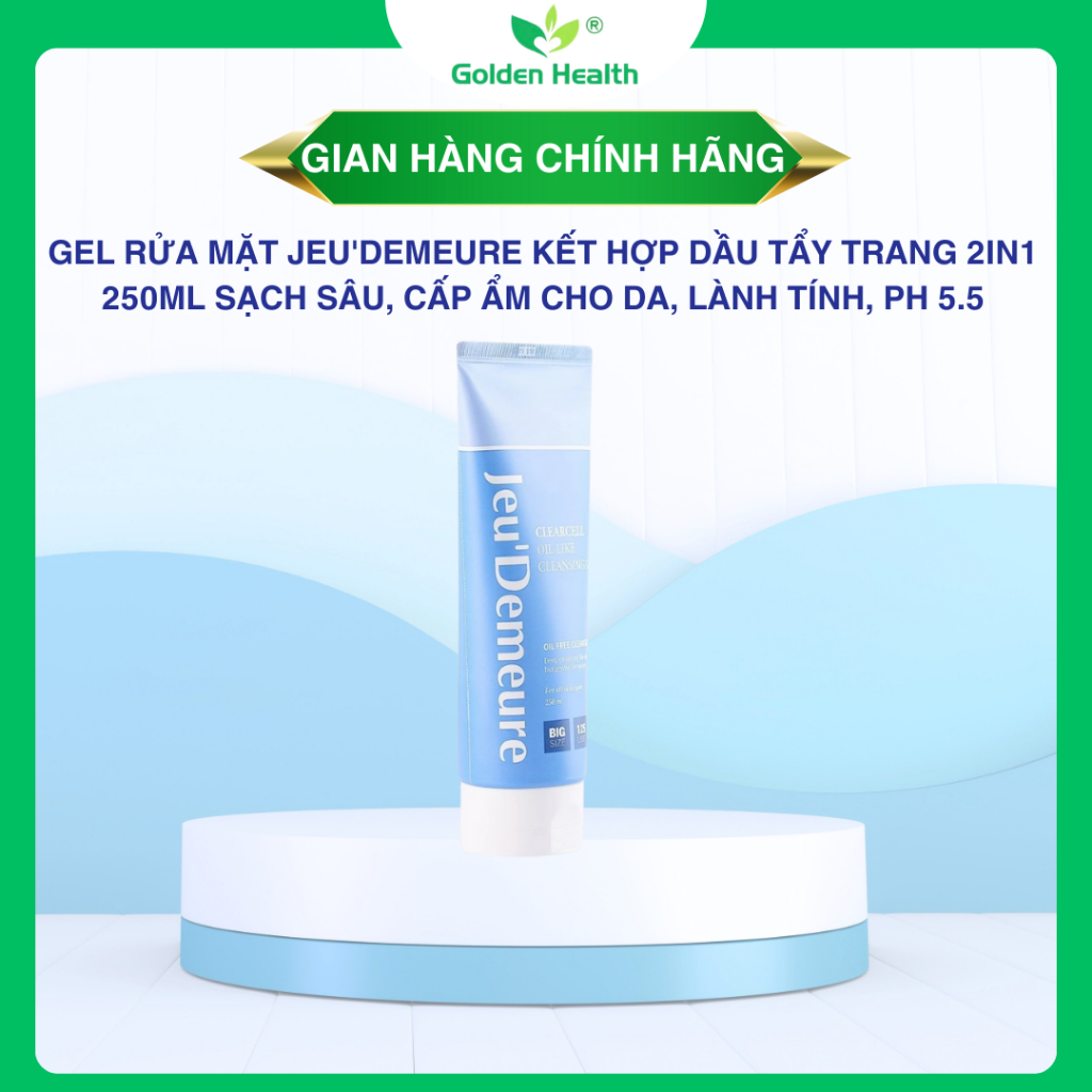 Gel rửa mặt Jeu'Demeure kết hợp dầu tẩy trang 2in1 250ml sạch sâu, cấp ẩm cho da, lành tính, pH 5.5