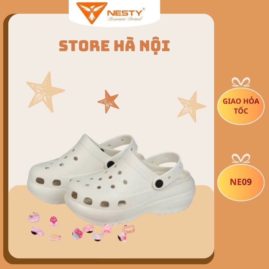 [Tặng Kèm Sticker] Dép Sục Nữ Đế Cao 6CM mã NE09 Chính Hãng NESTY
