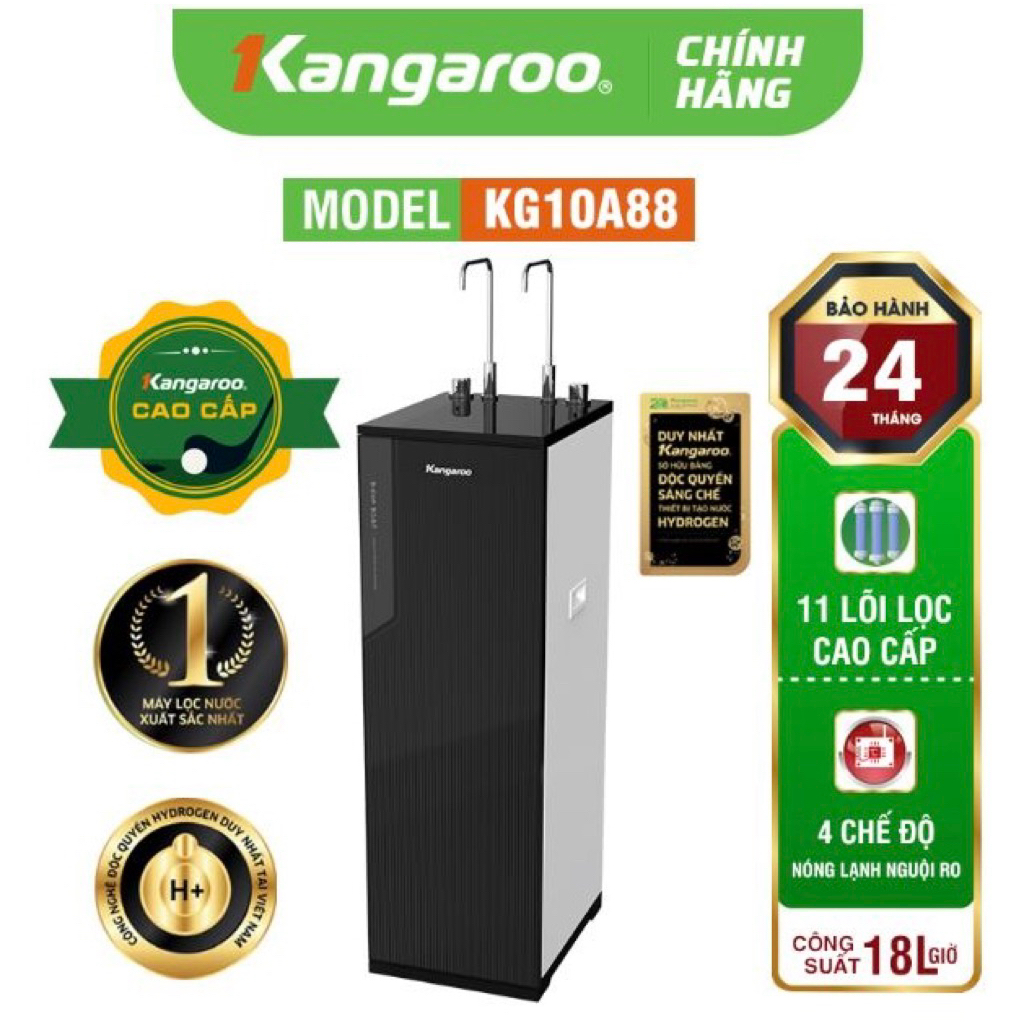 MÁY LỌC NƯỚC KANGAROO HYDROGEN KG10A88 nóng lạnh 11 lõi
