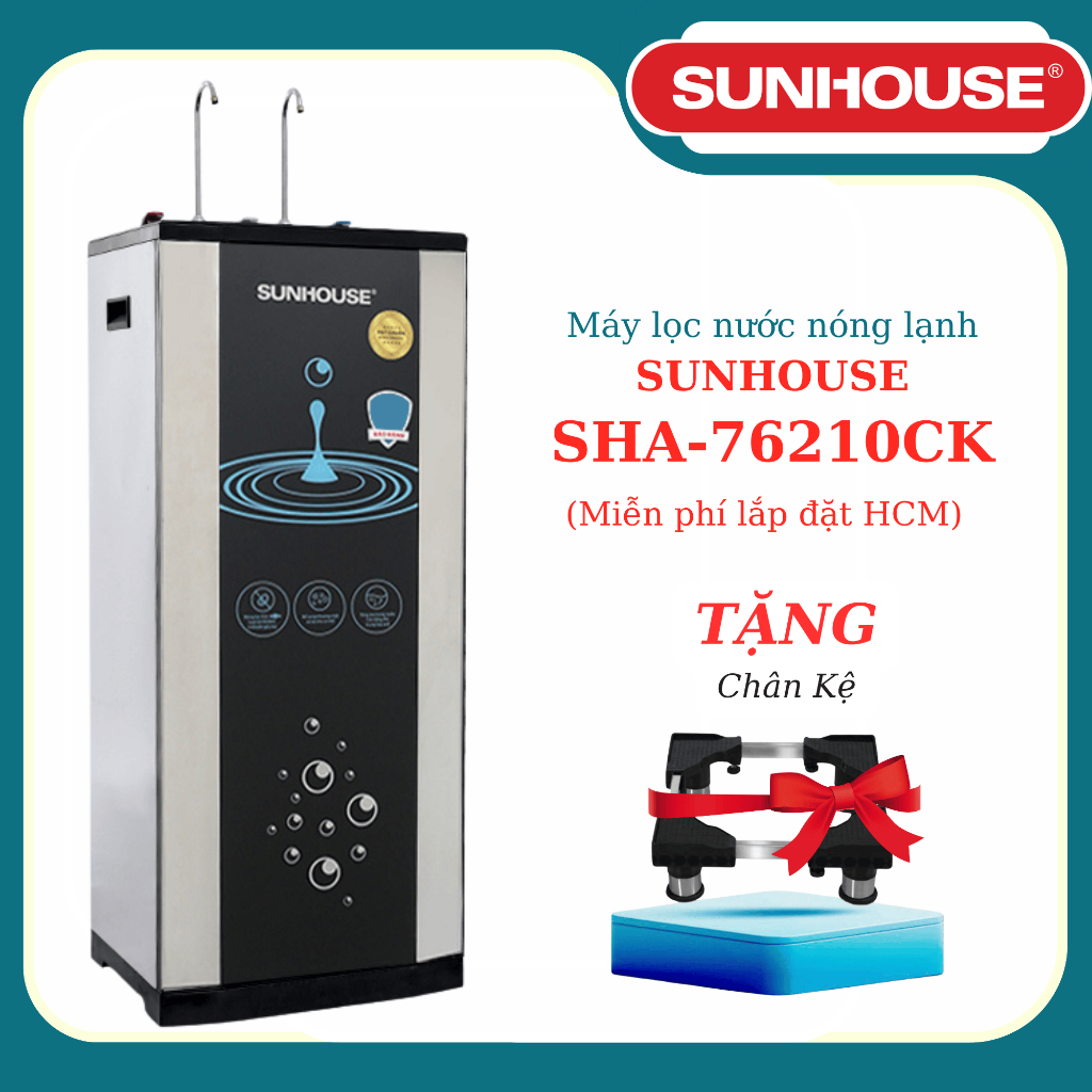 Máy lọc nước nóng lạnh Sunhouse SHA-76210CK - Miễn Phí Lắp Đặt HCM - 76210CK