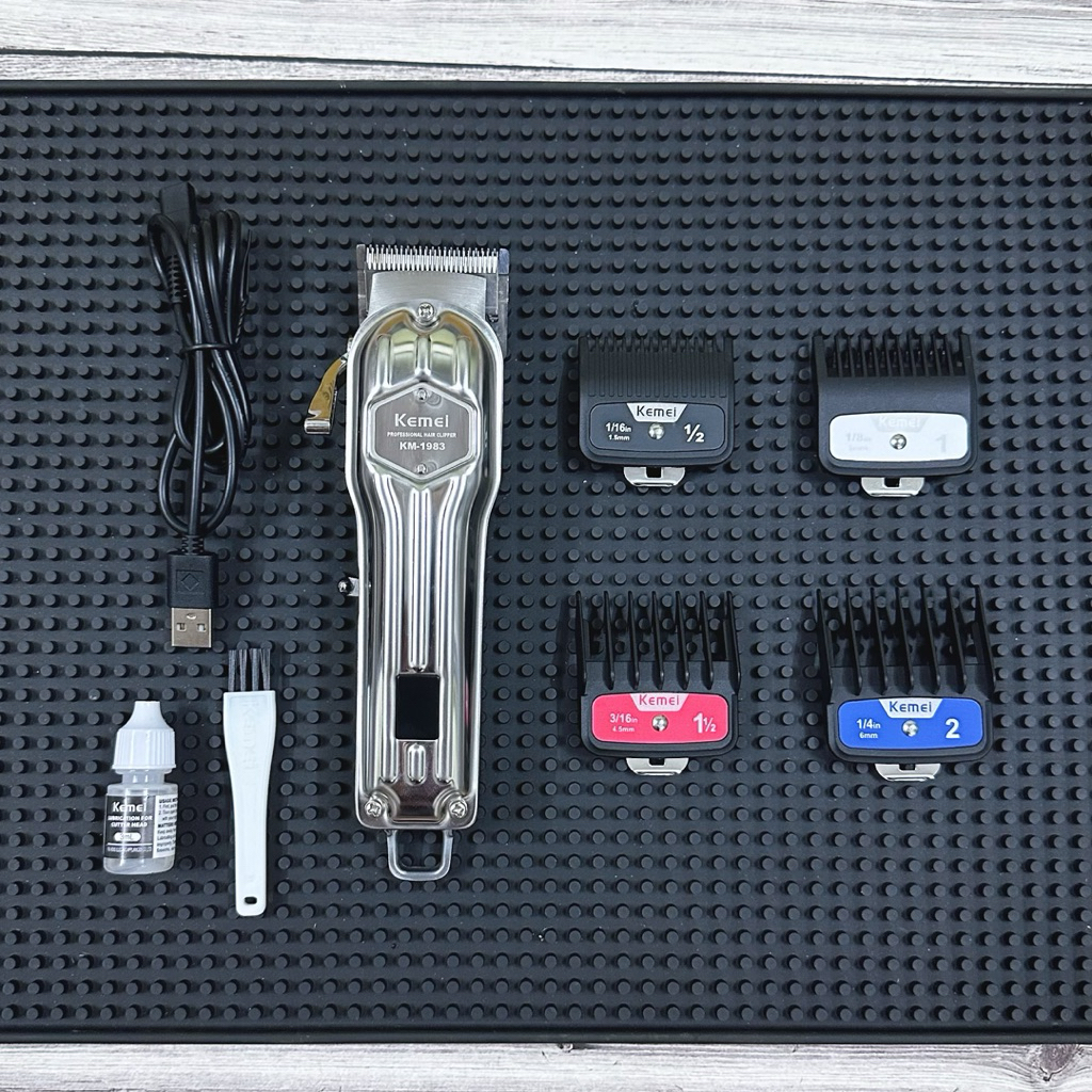 Tông đơ cắt tóc Kemei 1983 vỏ thép bền bỉ công suất 8W
