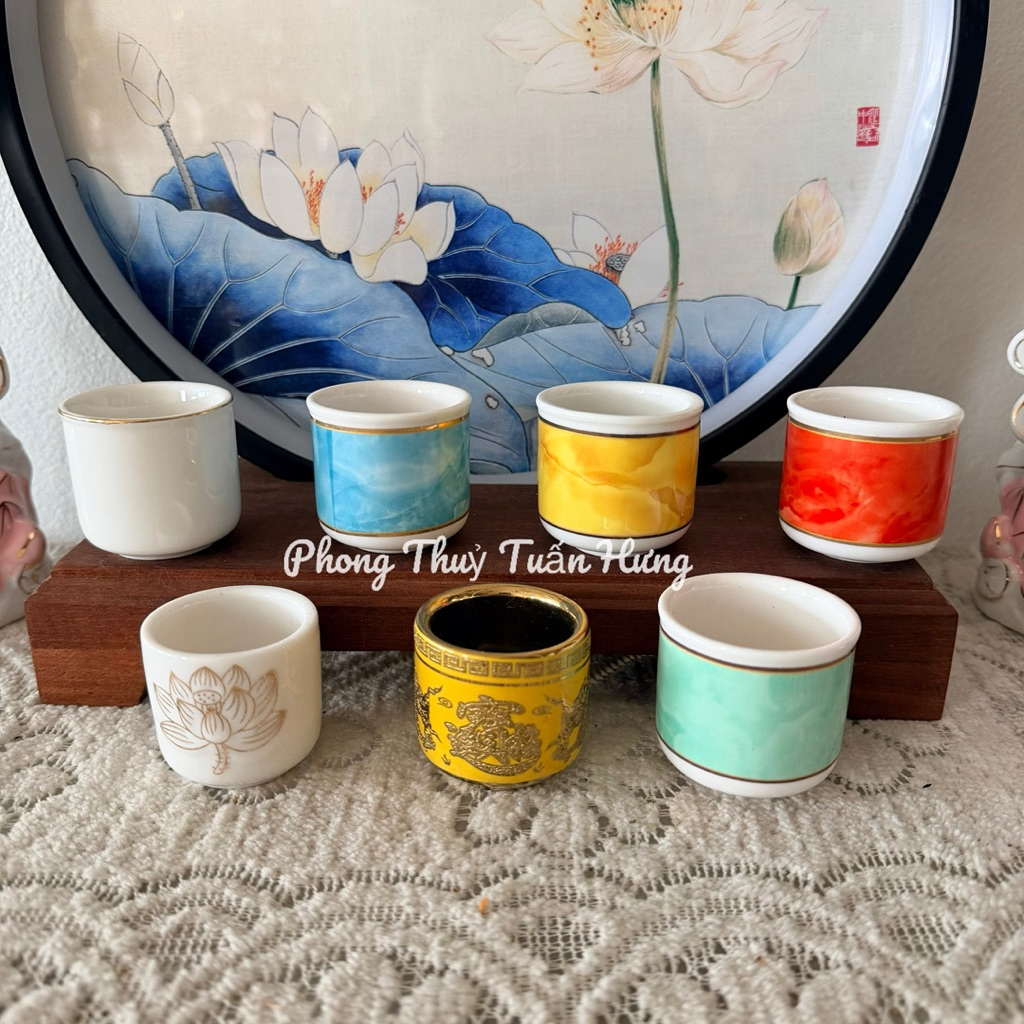 Ly lẻ, chén lẻ, chung nước lẻ thay thế trong bộ thờ cúng