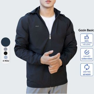  Áo khoác gió nam có mũ cao cấp 2 lớp chất liệu gió tráng bạc chống tia UV chống nắng ngăn gió -KG07 