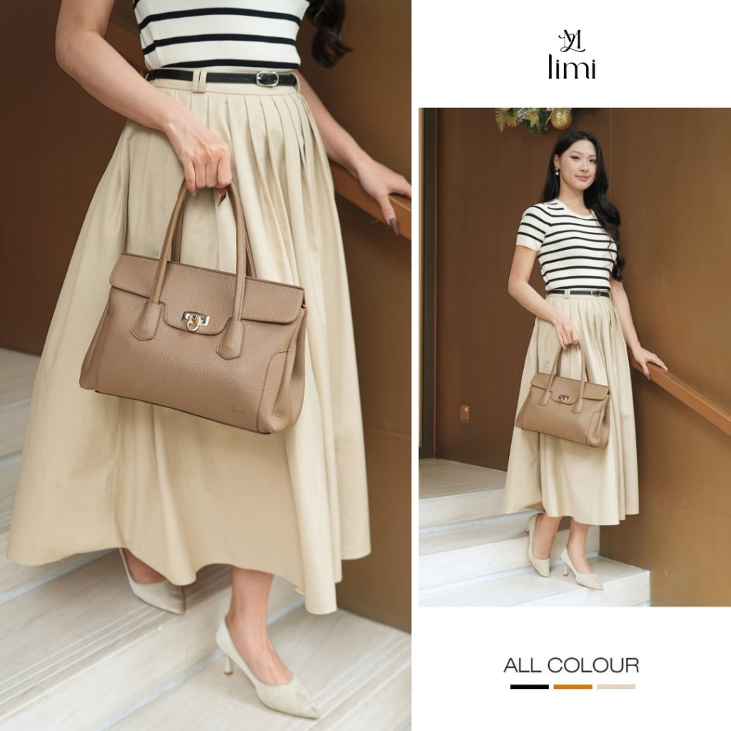 Túi xách nữ cầm tay LIMI (4 màu) tote da PU cao cấp thanh lịch đi làm đi chơi thời trang SELIN | BigBuy360 - bigbuy360.vn
