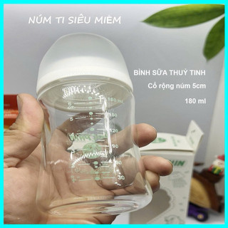 Bình sữa chất liệu thuỷ tinh an toàn Dolphin cổ hẹp 120ml/240ml và 180ml cổ rộng