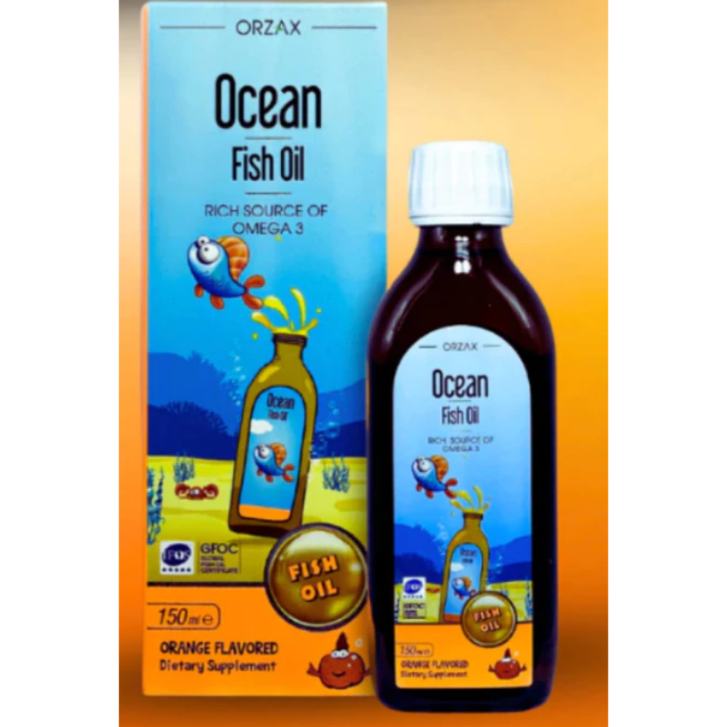 Ocean Fish Oil (Chai 150ml) Omega 3 DHA Dầu Cá Hỗ Trợ Phát Triển Trí Não Thị Giác Cho Bé