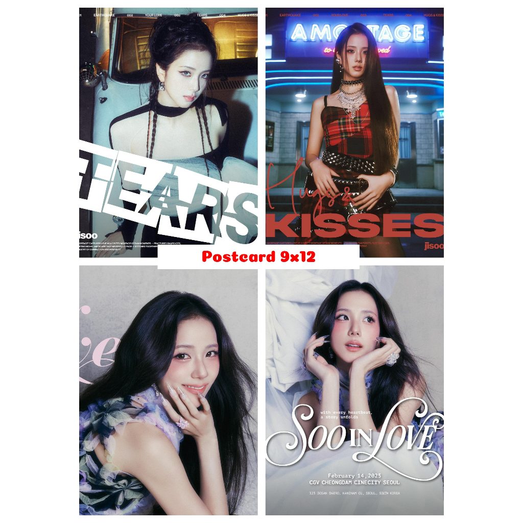 Set 4 postcard ảnh 9x12 BLACKPINK - JISOO