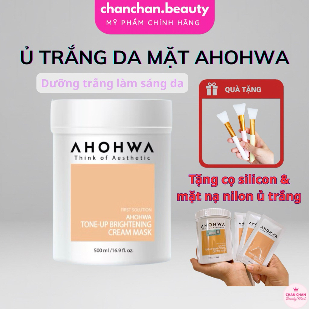 [TẶNG CỌ & nạ NILON Ủ] Mặt Nạ Ủ Trắng Dạng Kem Ahohwa First Solutio Cung Cấp Dưỡng Chất, Làm Sáng da