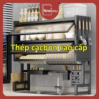  Newhome Kệ Chén Có Nắp Đậy Kệ Để Bát Đĩa Đa Năng Thông Minh Nhà Bếp Trên Bồn Rửa【Có tủ  