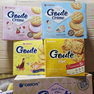  Bánh Goute Mè  Hạt  Dâu Sữa Chua Bơ Đậu Phộng Orion Hộp Giấy 