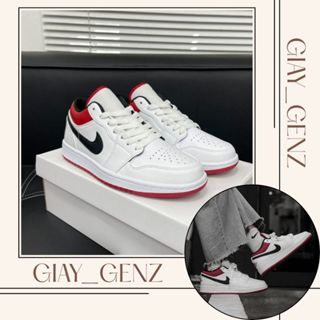  Giày _JD_Cổ Thấp Trắng Gót Đỏ Nam Nữ Giày Sneaker Low ‘White Univeristy Red’ 