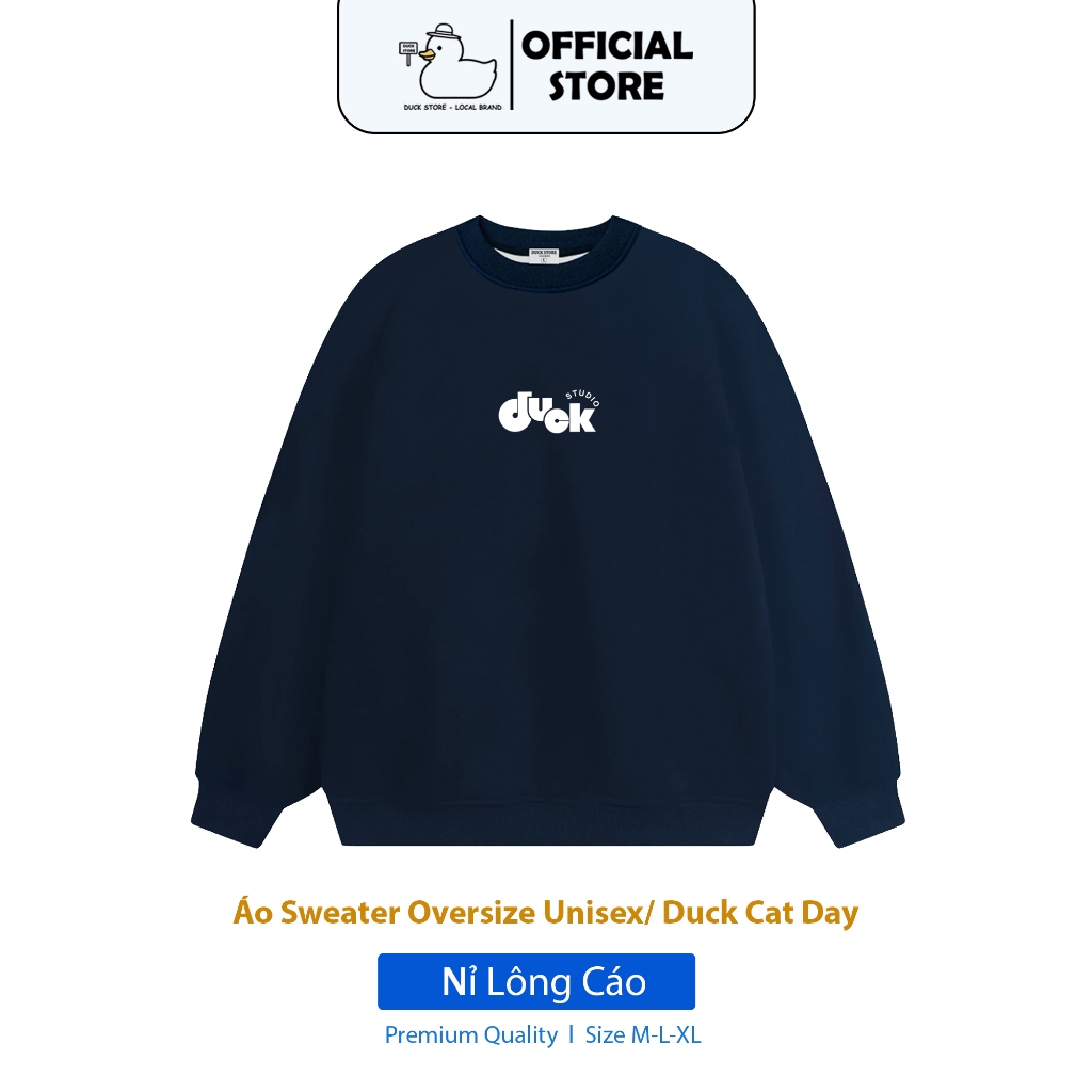 Áo Sweater Nỉ Lông Cáo Cotton 100% Unisex Local Brand DUCK STUDIO