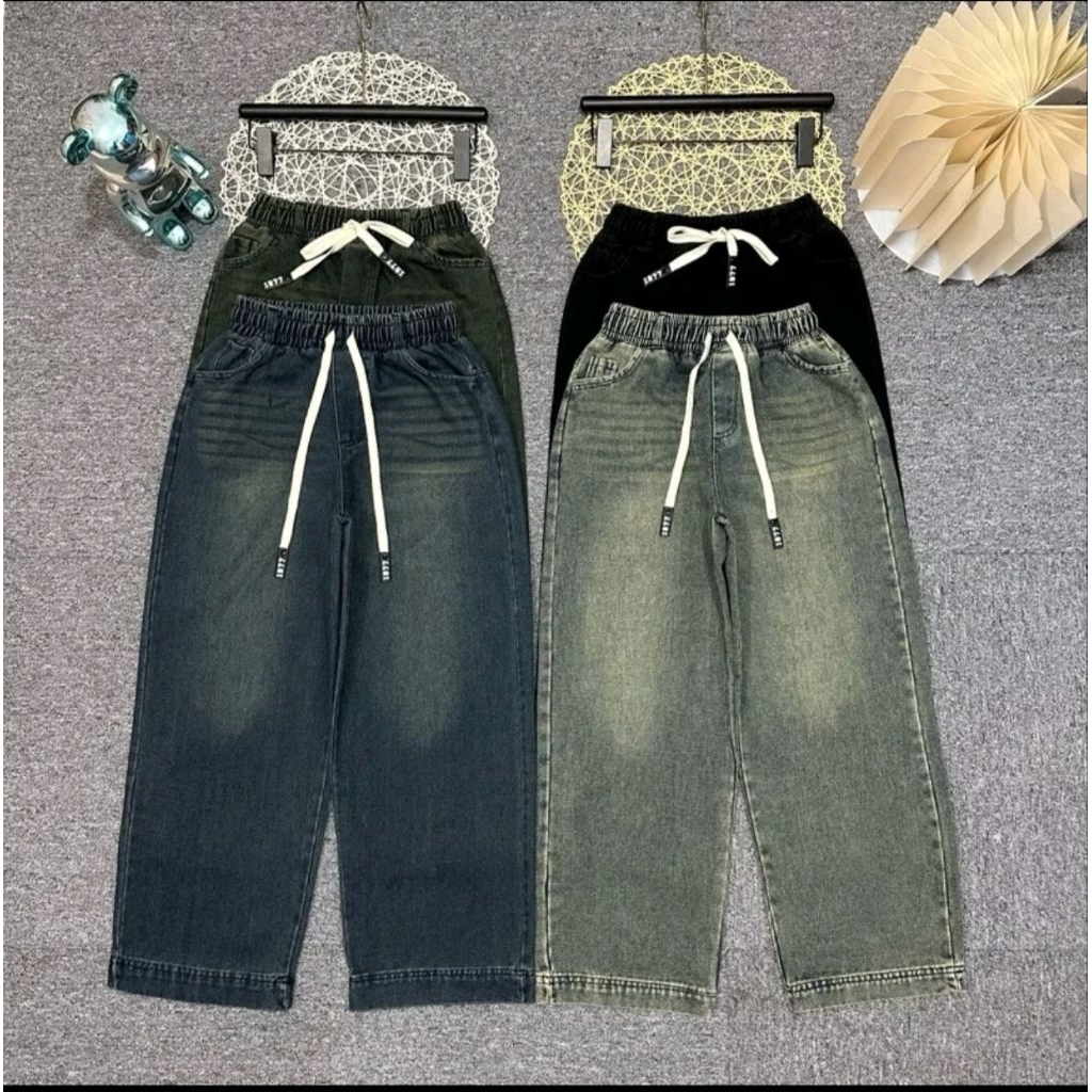 Quần Jean Nữ 9 Tấc Dáng Suông Chất Bò Thổ Dày Dặn Dài 90cm Cho Nữ