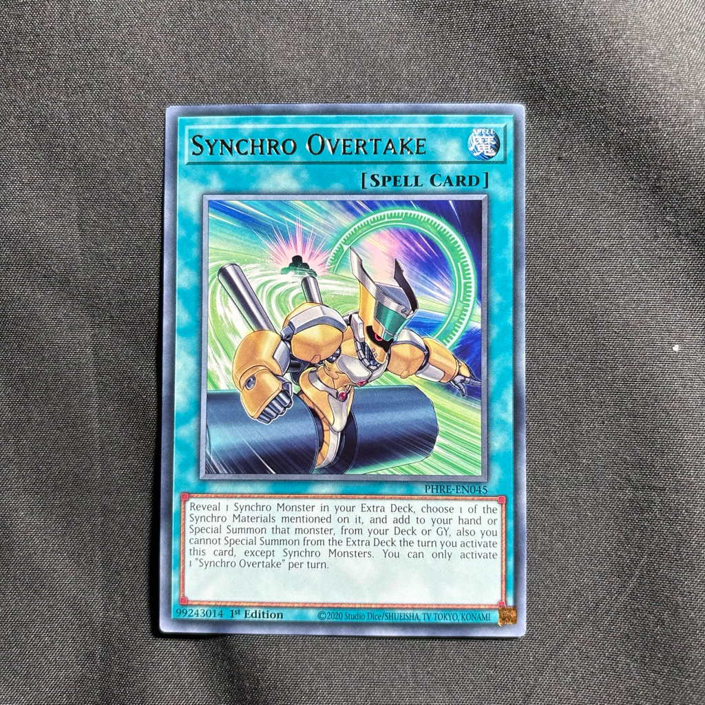[Yugioh Sky Shop] 1 lá thẻ bài"Synchro Overtake" - PHRE-EN045 - Foil Rare - UK chính hãng