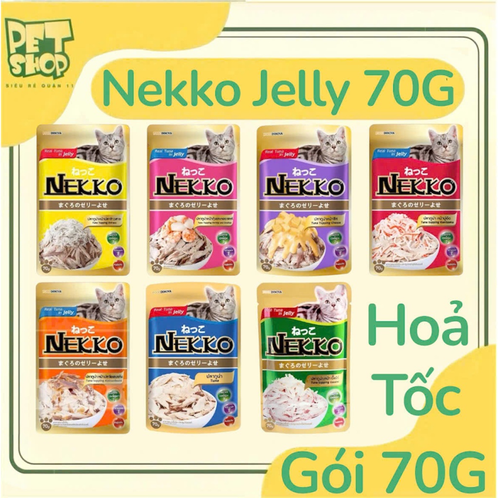 [GÓI 70G] PATE MÈO NEKKO JELLY GÓI 70G - THÁI LAN -