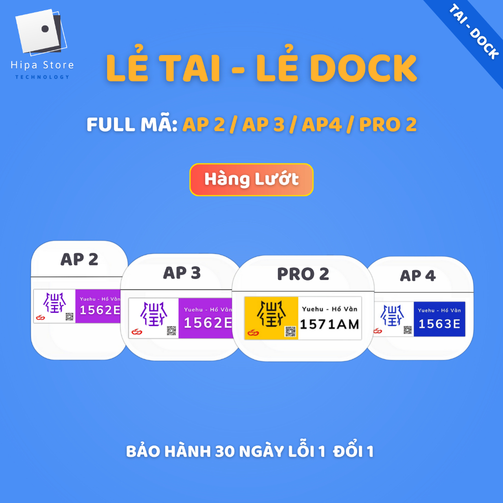 [ Lẻ Tai - Dock Lướt ] Lẻ Tai Nghe Hổ Vằn, Lẻ Dock Sạc Hổ Vằn 1571AM/1562AE/1562F/1562E/1562U Hàng L