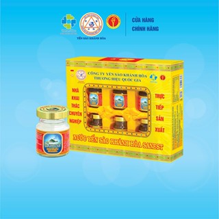  Yến sào Khánh Hòa Sanest cho mọi độ tuổi có đường lọ 70ml - Hộp quà tặng 06 lọ. 