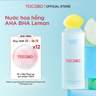  Nước hoa hồng tẩy da chết dịu nhẹ Tocobo AHA BHA Lemon Toner 150ml 