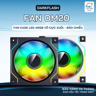 Fan Case Máy Tính Darkflash DM20 Quạt Làm Mát LED ARGB Vô Cực Xuôi - Đảo Chiều Chính Hãng 