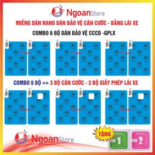 Miếng dán cường lực Căn cước công dân CCCD Bằng Lái Xe GPLX bảo vệ chống trầy xước - Ngoan Store