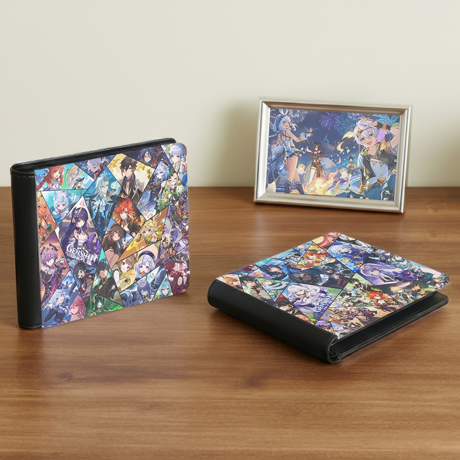 Ví Da Genshin Impact Thời Trang, Ví Da PU Nhiều Ngăn Thiết Kế Đơn Giản Tinh Tế