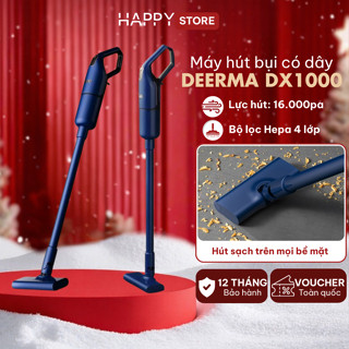 Máy hút bụi cầm tay Deerma DX1000 Pro lực hút mạnh 16000Pa, máy hút bụi gia đình chế độ đa năng thế hệ mới