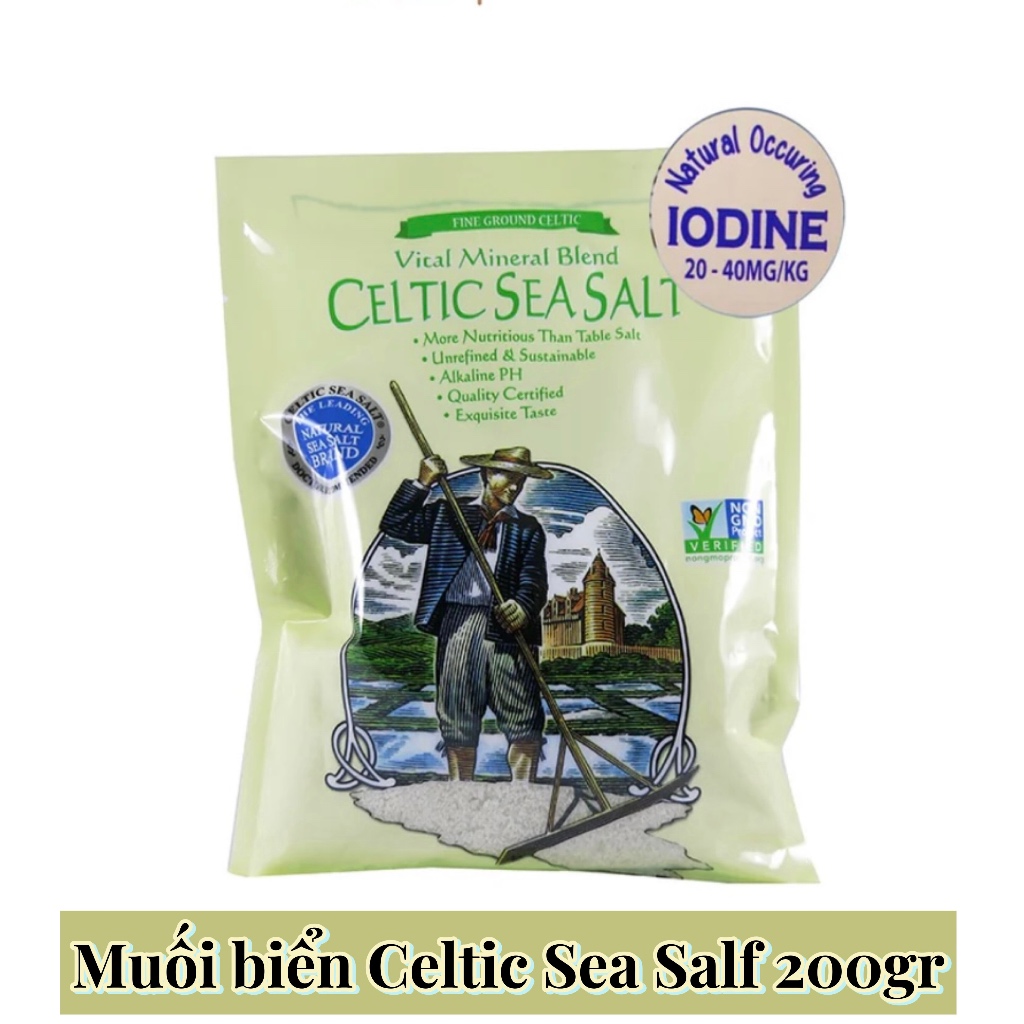 Muối Biển Celtic Sea Salt Fine Ground 200g hạt nghiền mịn