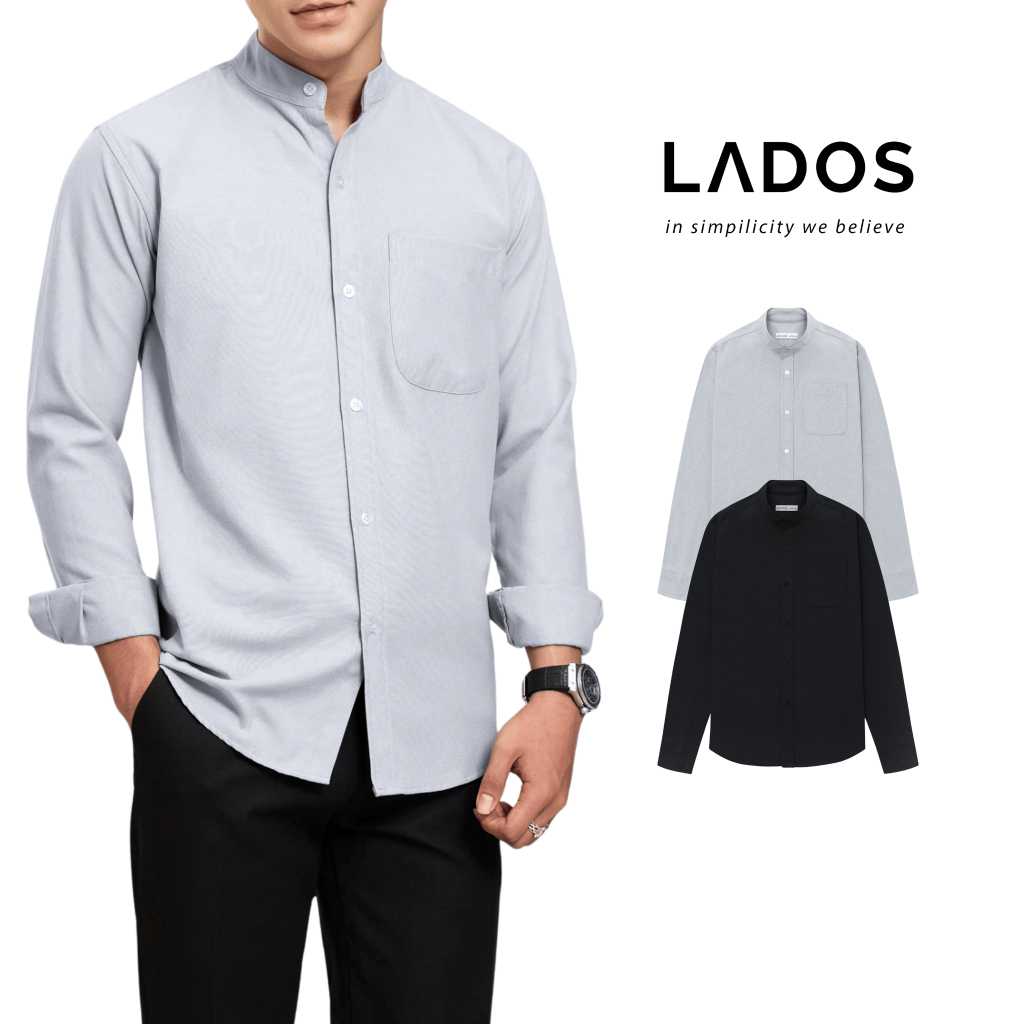 Áo sơ mi nam Oxford màu trơn LADOS-18139 form regular fit